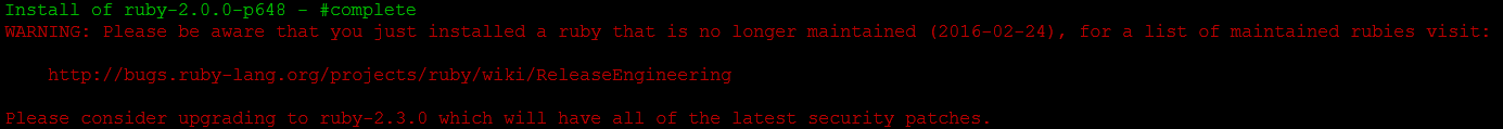 RVM Ruby 2.0